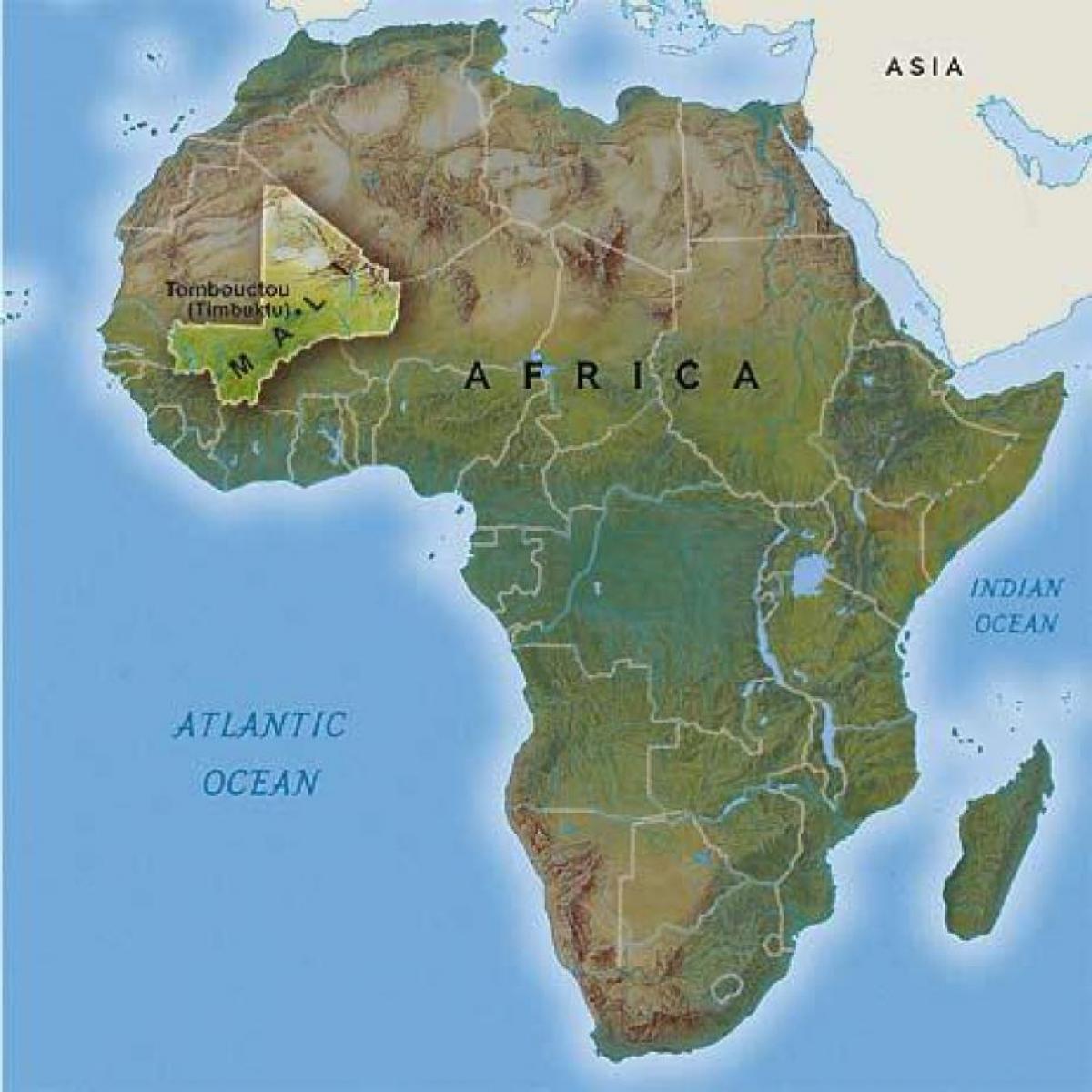 Mali oeste de áfrica mapa