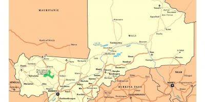 Mapa de Mali cidades